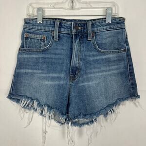Lucky Brand High-Rise Cuff Off Denim Shorts Size 25